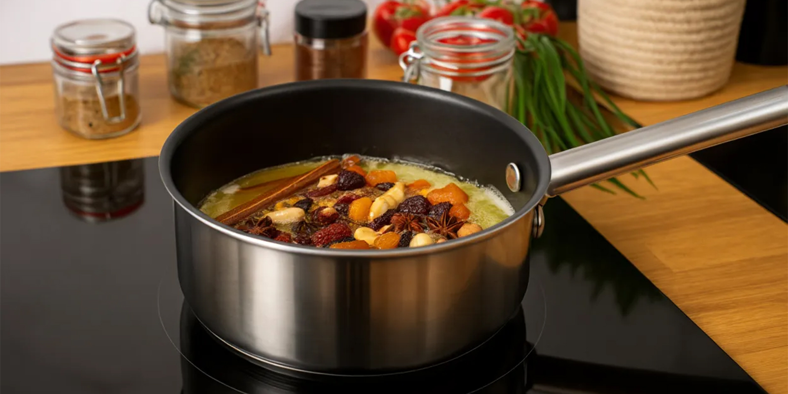 Mix in honey and fruits